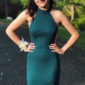 Olive green prom dress, ball dress, wedding dress